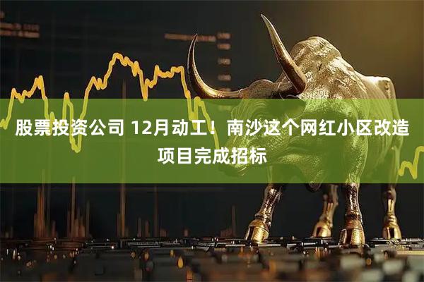 股票投资公司 12月动工！南沙这个网红小区改造项目完成招标